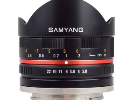 Samyang 8mm F2.8 Fish-eye (For Sony NEX) Lens - Black Colour Supply