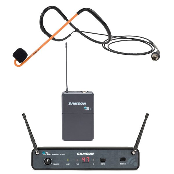 Samson Concert 88 Wireless Microphone System with Aeromic or Cyclemic Fitness Headset Microphone Online Hot Sale