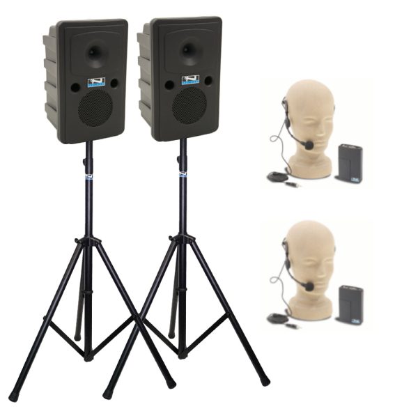 Anchor Audio Go Getter Pair (U2, COMP), Portable Speaker with 2 Wireless Microphones Online Sale