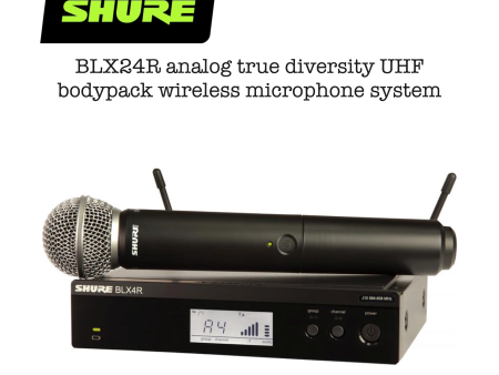 (C21) Shure BLX24R Rack Mount Handheld Wireless System Online Hot Sale