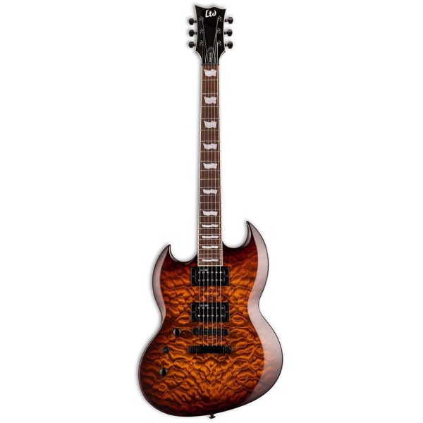 ESP LTD Viper Series VIPER-256 Guitarra Eléctrica para Zurdos Dark Brown Sunburst Discount