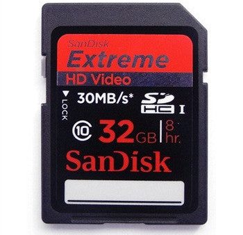 SanDisk Extreme HD Video 32GB SD   SDHC Card Memory Cards Online