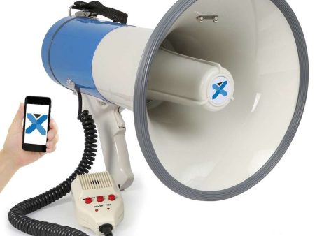 Vonyx 27 Watt (55 Watt max.) Over The Shoulder Style Megaphone with Bluetooth and Siren Hot on Sale