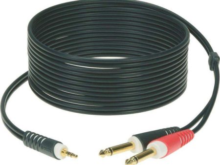 Klotz AY5 3.5 mm Mini Jack to 2 x 6.35 mm Jack Cable - 3 Metre Sale