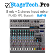 (E39) MAF-08 8x Mic PreAmps + 2 Stereo Line, MP3 bluetooth player, 3 band EQ, effects (StageTech.Pro) Discount