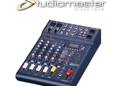 (E34) Club XS 6 - Studiomaster 2 mic channels, 2 stereo, MP3 Player, Compressors Small Mixer) Hot on Sale