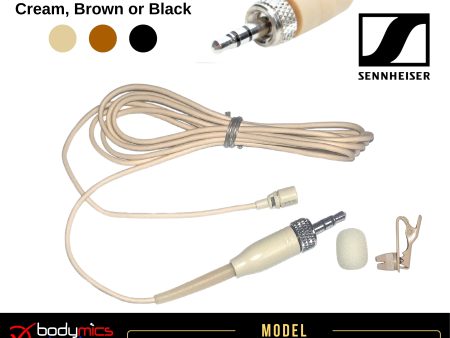 (A1) BLF4-SE for Sennheiser (SE) 3 16  Omni Hairline Lavalier Mic - Cream or Black  BLF4c-SE BLF4b-SE BLF4m-SE (Bodymics Broadway) For Sale