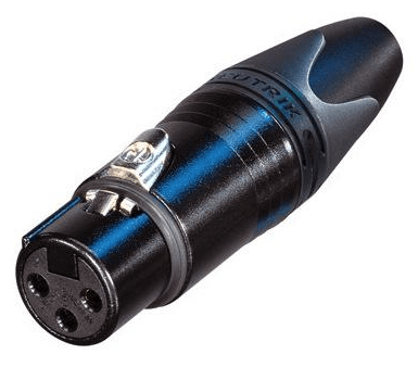 Neutrik - NC3FXXB - 3-Pin XLR Female Line Connector with black metal housing and gold contacts Discount