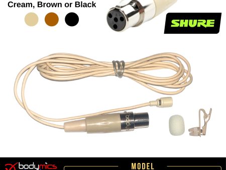 (A1) BLF4-SH for Shure (SH) 3 16  Omni Hairline Lavalier Mic - Cream, Brown or Black BLF4x-SH BLF4b-SH BLF4c-SH BLF4m-SH (Bodymics Broadway) Supply