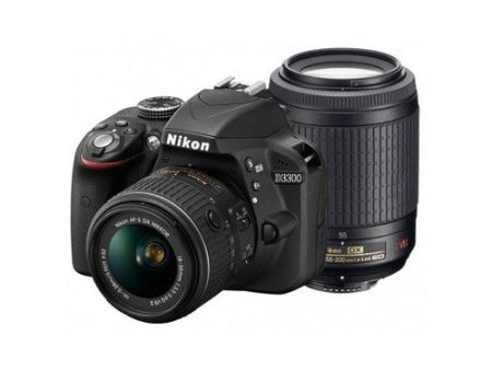 Nikon D3300 twin kit with Nikon 18-55mm VR II and 55-200mm VR Lenses Digital SLR Cameras Cheap