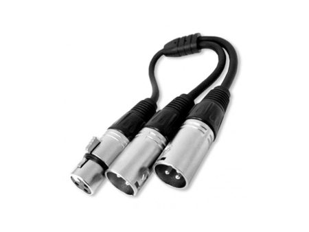 6in XLR Splitter - 1 F to 2 M Supply