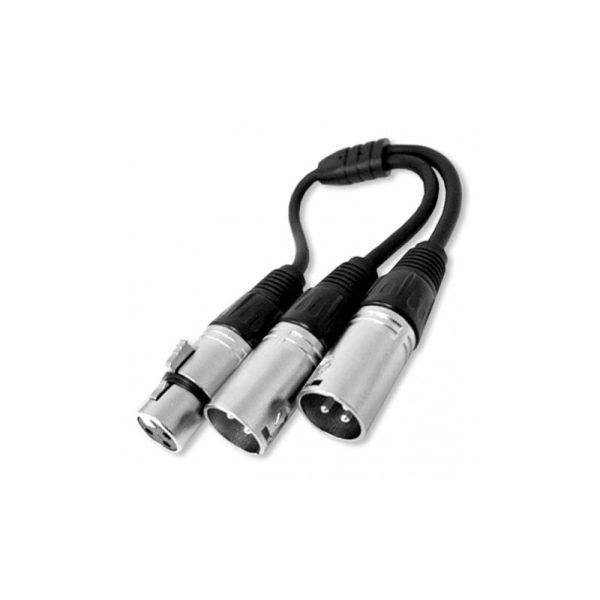 6in XLR Splitter - 1 F to 2 M Supply