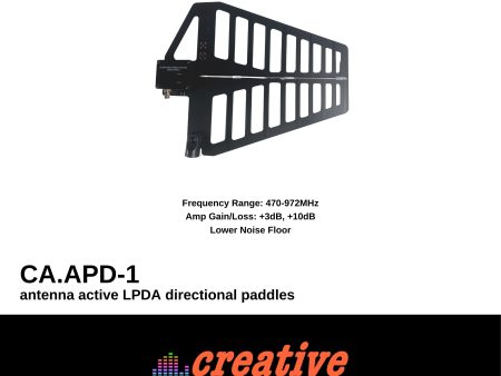 (C5) CA.APD-1 Antenna Active LPDA Directional Paddle  - BNC (470-900MHz) with gain selector Online