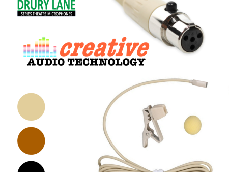 (A1) DLF3-CA 1 10  Omni Lavalier Mic Face, Hair, Body, Wig - Cream, Brown or Black for Creative Audio Online now