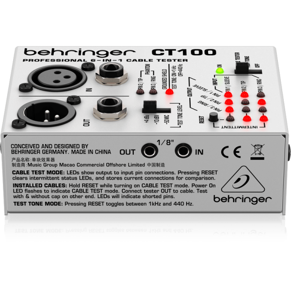 Behringer CT100 6-in-1 Cable Tester Hot on Sale