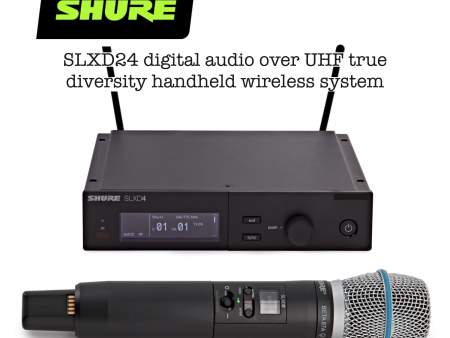 (C31) Shure SLXD24 Digital over UHF Handheld Transmitter and Receiver - select band Cheap