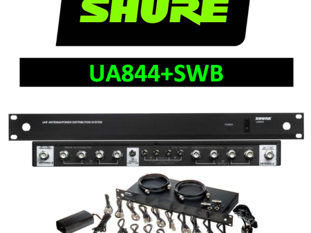 (C51) UA844+SWB 5 way active antenna splitter distributor +DC outs - WITH CABLES (Shure) Online Hot Sale