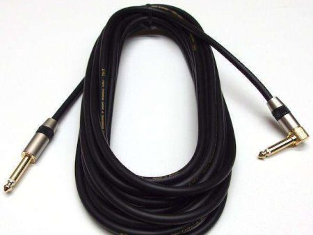 EWI Goldplated Right Angle 1 4” to Straight 1 4” 98% Coverage Tin Braided Shield Instrument Cable Online now