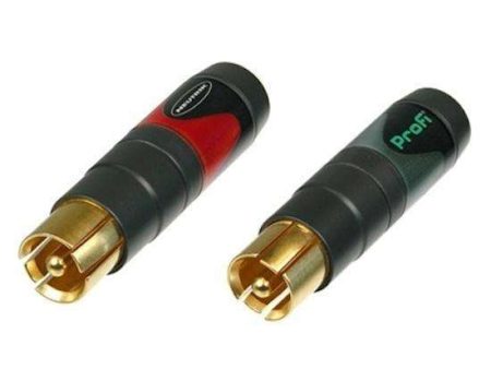 Neutrik - NF2C-B 2 - RCA Plugs with Black Body Gold Contacts (pair) For Cheap