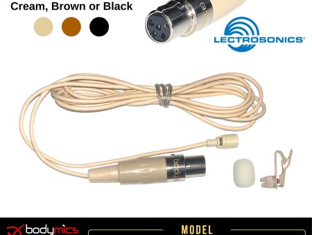 (A1) BLF4-Z for other brands 3 16  Omni Hairline Lavalier Mic - Cream, Brown or Black Select Brand (Bodymics Broadway) Discount