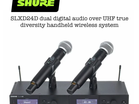 (C31) Shure SLXD24D Dual Digital over UHF Handheld Transmitter and Receiver - select band For Discount