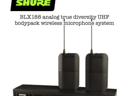 (C21)  Shure BLX188 PG58-H9, H10, H11 or J11 Dual Handheld Wireless System Online Hot Sale