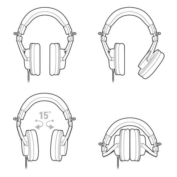 Audio-Technica ATH-M30x Professional Monitor Headphones Supply