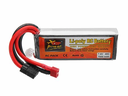 ZOP Power 7.4V 7000mAh 40C 2S Lipo Battery TRX Plug for TRAXXAS SUMMIT RC Car For Cheap