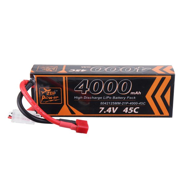 ZOP Power 7.4V 4000mAh 45C 2S Lipo Battery T Plug for RC Car Discount